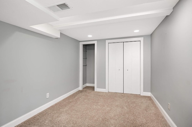 11735 52nd Ave N, Plymouth, MN 55442 - unfurnished bedroom with light colored carpet, two closets, and recessed lighting