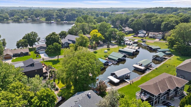 1701 Baywood Ln, Mound, MN 55364 - aerial perspective of suburban area with a large body of water