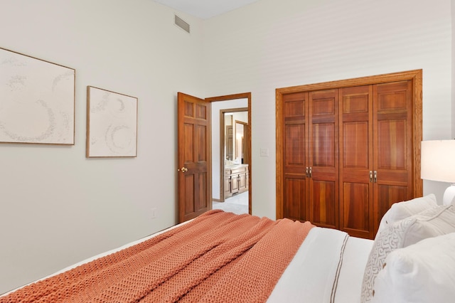 1701 Baywood Ln, Mound, MN 55364 - bedroom featuring a high ceiling and a closet