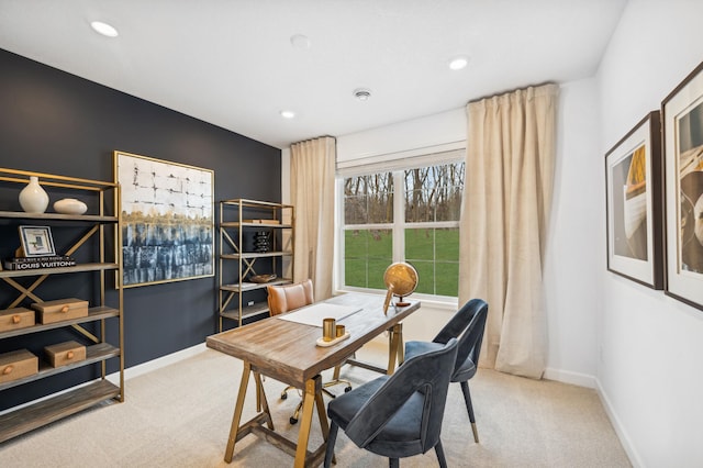 6501 Tamarack Ln, Corcoran, MN 55340 - home office with carpet and recessed lighting