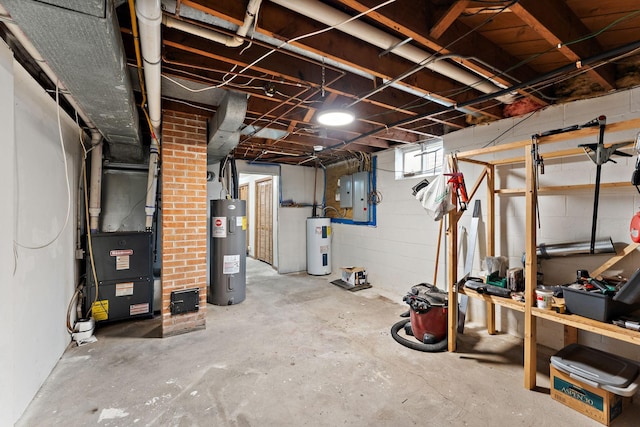1682 Oakdale Ave W, Saint Paul, MN 55118 - basement featuring electric water heater and heating unit