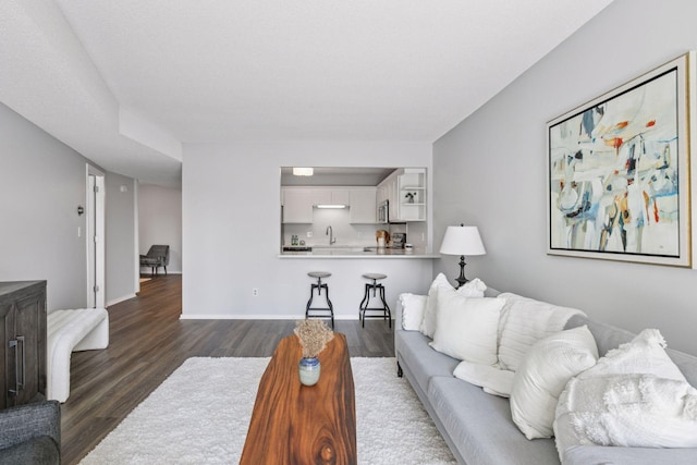 1200 Nicollet Mall Unit 523, Minneapolis, MN 55403 - living room featuring dark wood-style floors