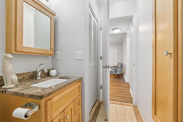 1200 Nicollet Mall Unit 523, Minneapolis, MN 55403 - bathroom with vanity and tile patterned flooring