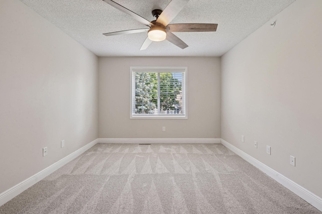 18347 Coneflower Ln, Eden Prairie, MN 55346 - empty room featuring a textured ceiling, ceiling fan, and light carpet