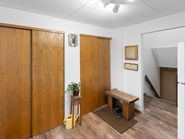 1507 234th Ln NE, Bethel, MN 55005 - entryway with wood finished floors and a paneled ceiling