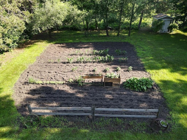 1507 234th Ln NE, Bethel, MN 55005 - view of yard with a vegetable garden and a shed