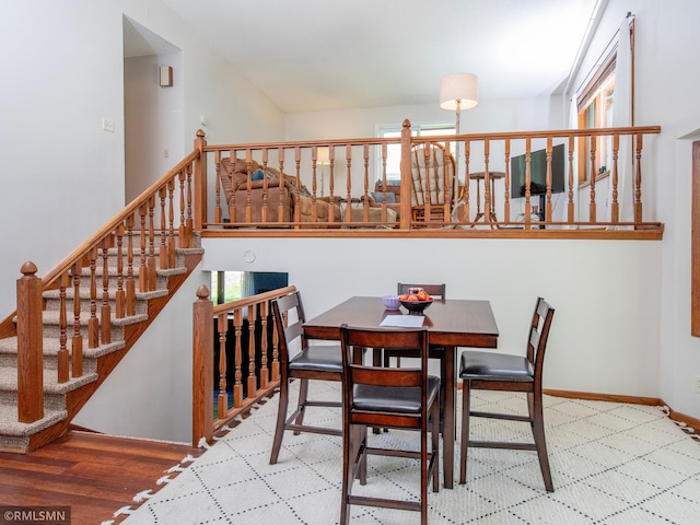 5424 Vernon Ct, Savage, MN 55378 - dining area with wood finished floors and baseboards