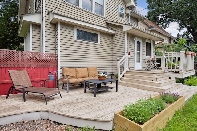 1756 Minnehaha Ave W, Saint Paul, MN 55104 - deck featuring outdoor lounge area and a garden