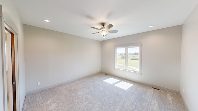 2334 9th St W, Albert Lea, MN 56007 - carpeted spare room featuring ceiling fan and recessed lighting