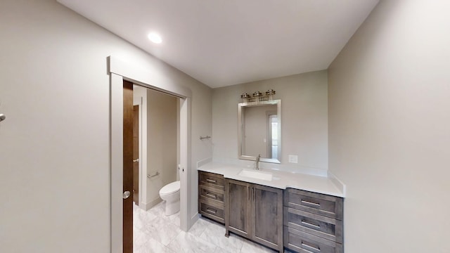 2334 9th St W, Albert Lea, MN 56007 - bathroom with vanity and marble finish floors