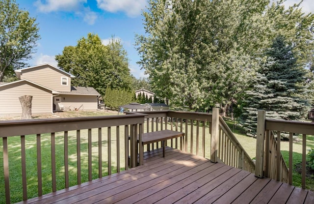 5445 Large Ave NE, Albertville, MN 55301 - wooden deck with a yard
