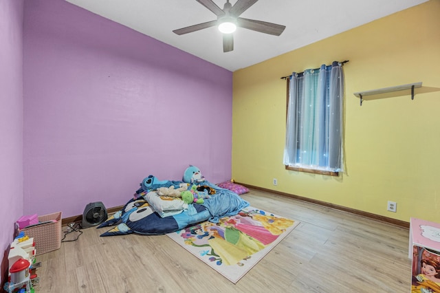 362 5th Ave N, Casselton, ND 58012 - recreation room featuring wood finished floors and ceiling fan
