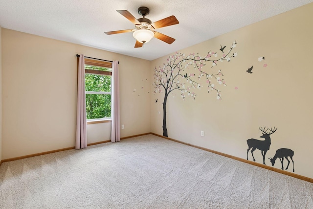 1767 Switchgrass Ct, Shakopee, MN 55379 - carpeted empty room with a ceiling fan and a textured ceiling