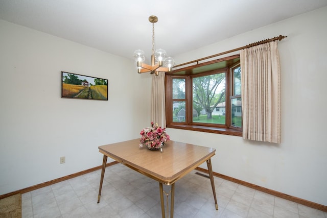 608 Pfau St, Mankato, MN 56001 - dining area featuring a chandelier and light flooring