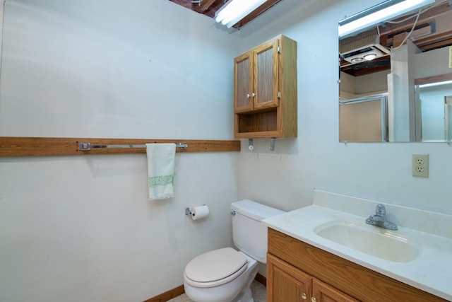 608 Pfau St, Mankato, MN 56001 - bathroom featuring vanity and a shower with shower door