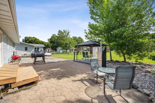901 7th St W, West Fargo, ND 58078 - view of patio featuring a gazebo and grilling area