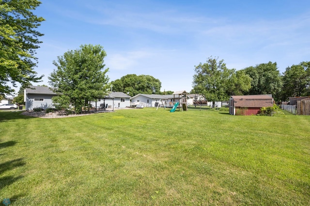 901 7th St W, West Fargo, ND 58078 - view of yard with a playground
