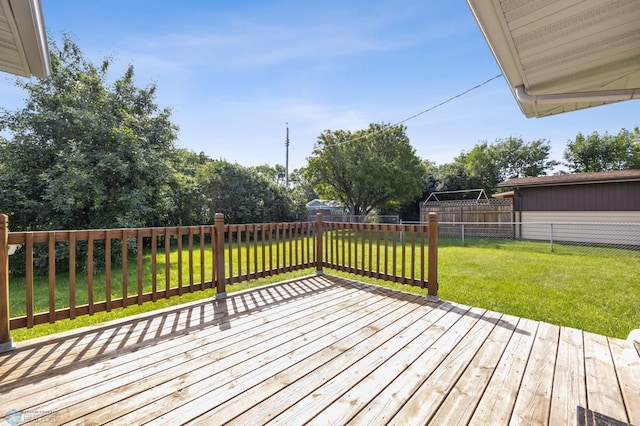 3113 8th St N, Fargo, ND 58102 - wooden terrace featuring a fenced backyard