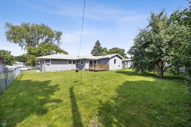 3113 8th St N, Fargo, ND 58102 - rear view of property with a wooden deck