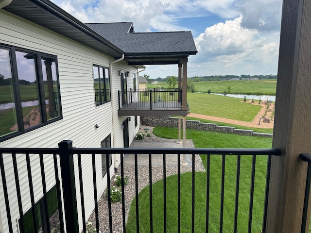 2330 9th St W, Albert Lea, MN 56007 - view of green lawn featuring a water view and a balcony