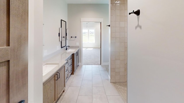 2330 9th St W, Albert Lea, MN 56007 - bathroom featuring double vanity and tile patterned floors