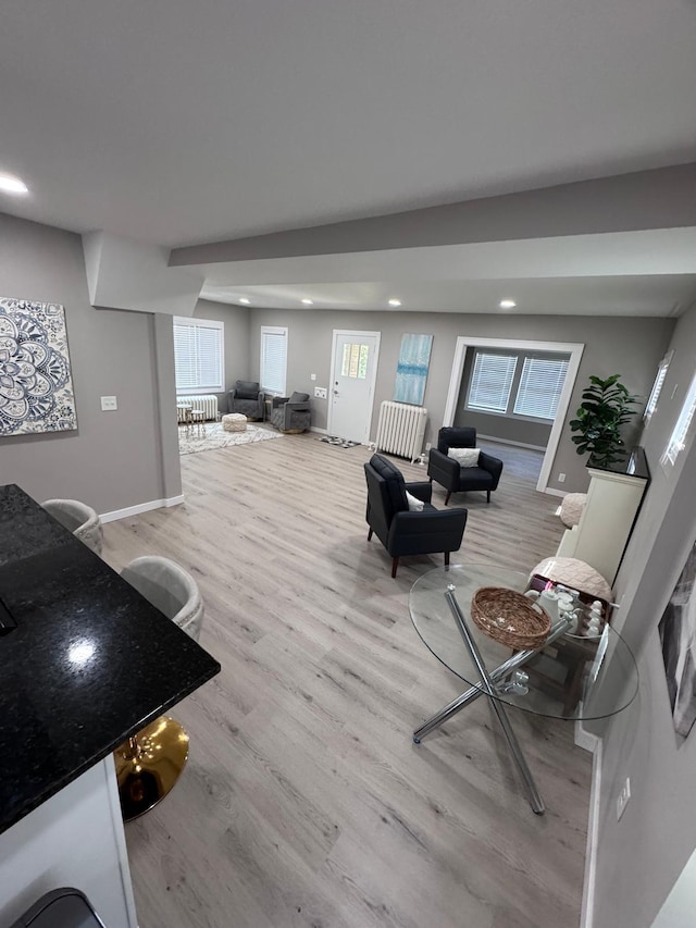 4644 Lyndale Ave S, Minneapolis, MN 55419 - living area with wood finished floors, recessed lighting, and plenty of natural light