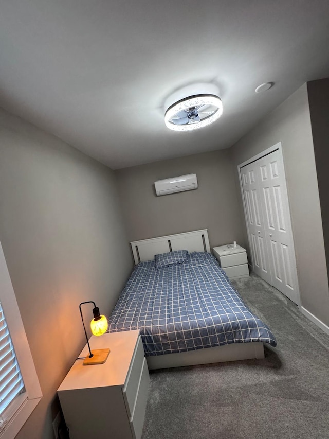 4644 Lyndale Ave S, Minneapolis, MN 55419 - bedroom with a wall mounted AC, carpet, and a closet