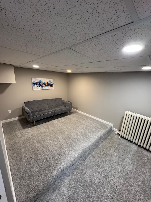 4644 Lyndale Ave S, Minneapolis, MN 55419 - finished basement with carpet and a drop ceiling