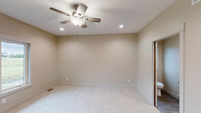 2329 9th St W, Albert Lea, MN 56007 - carpeted empty room featuring a ceiling fan and recessed lighting