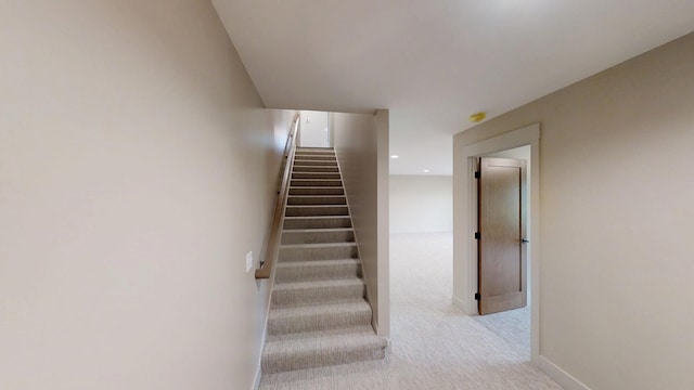 2329 9th St W, Albert Lea, MN 56007 - staircase with carpet floors and baseboards