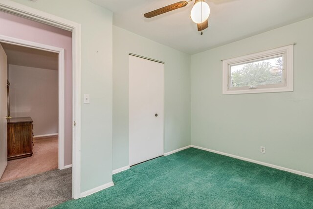 536 County Road J W, Shoreview, MN 55126 - unfurnished bedroom featuring carpet floors, a closet, and ceiling fan