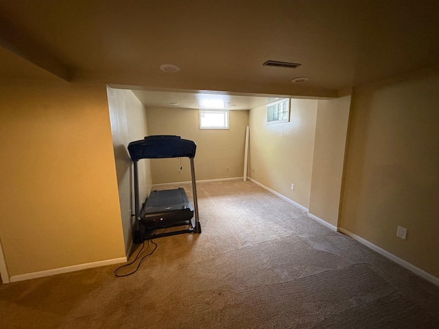 207 Meadow Ln, Benson, MN 56215 - workout room with carpet and baseboards