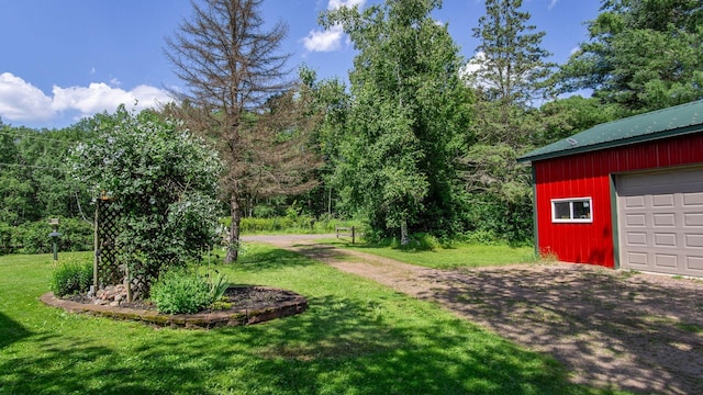 W13263 Hutchinson Rd, Big Bend Twp, WI 54819 - view of green lawn with an outdoor structure
