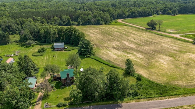 W13263 Hutchinson Rd, Big Bend Twp, WI 54819 - overview of rural landscape featuring a heavily wooded area
