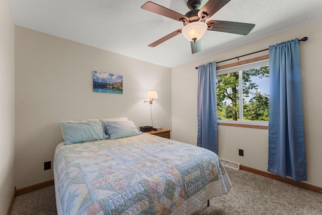 4508 192nd St, Fair Haven Twp, MN 55382 - carpeted bedroom with a ceiling fan and a textured ceiling
