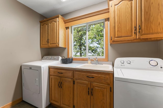 4508 192nd St, Fair Haven Twp, MN 55382 - washroom with cabinet space and washer and dryer