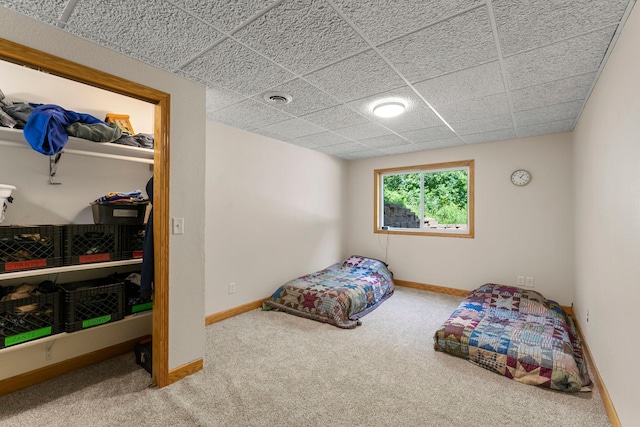 4508 192nd St, Fair Haven Twp, MN 55382 - bedroom featuring carpet floors and a paneled ceiling