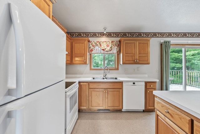 6617 378th St, North Branch, MN 55056 - kitchen featuring white appliances and light countertops