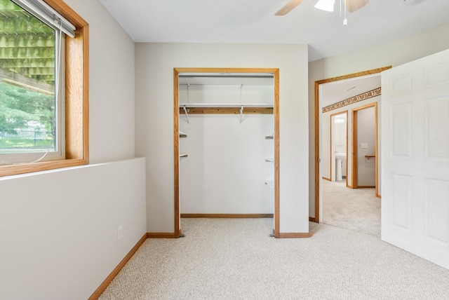 6617 378th St, North Branch, MN 55056 - unfurnished bedroom with carpet, a closet, and a ceiling fan