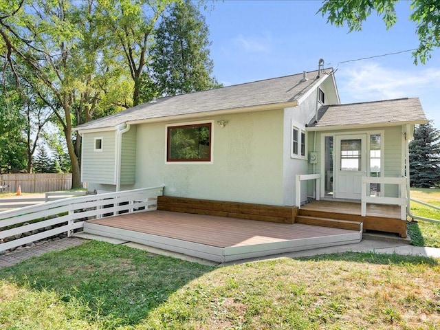 7247 Eden Prairie Rd, Eden Prairie, MN 55346 - rear view of property featuring a wooden deck