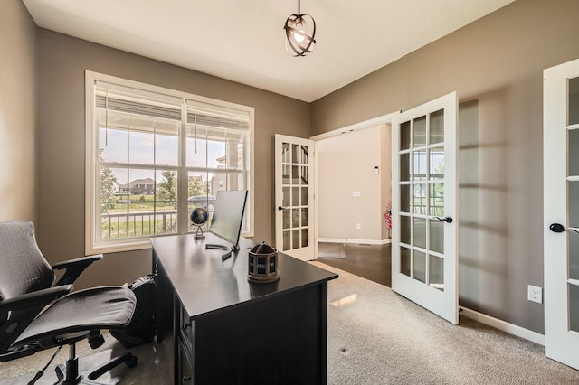 1535 138th St E, Rosemount, MN 55068 - carpeted office with french doors and baseboards