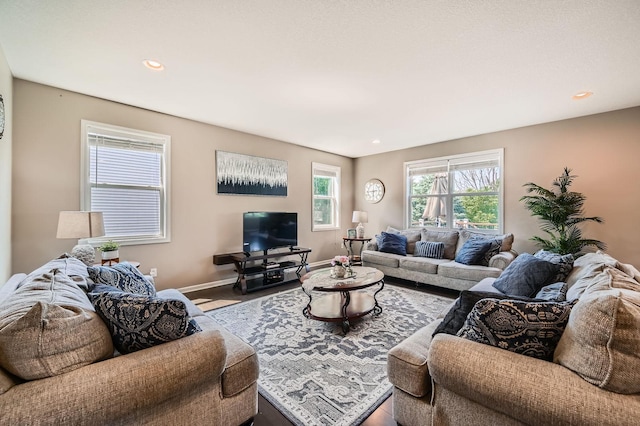 1535 138th St E, Rosemount, MN 55068 - living area featuring wood finished floors and recessed lighting