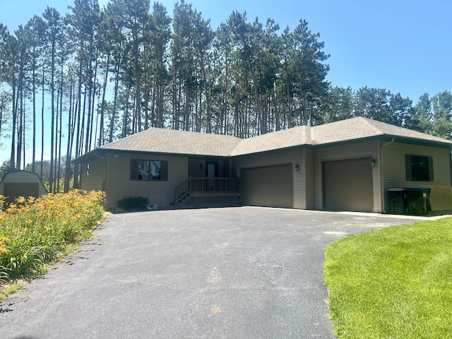 13205 Lake Place Rd, Baldwin Twp, MN 55398 - ranch-style home with driveway, a garage, and roof with shingles