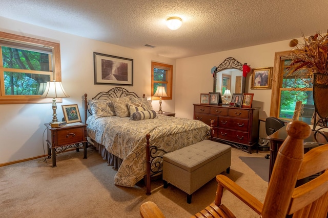 44198 Mosquito Trl, Pine Lake Twp, MN 56573 - bedroom with light carpet and a textured ceiling