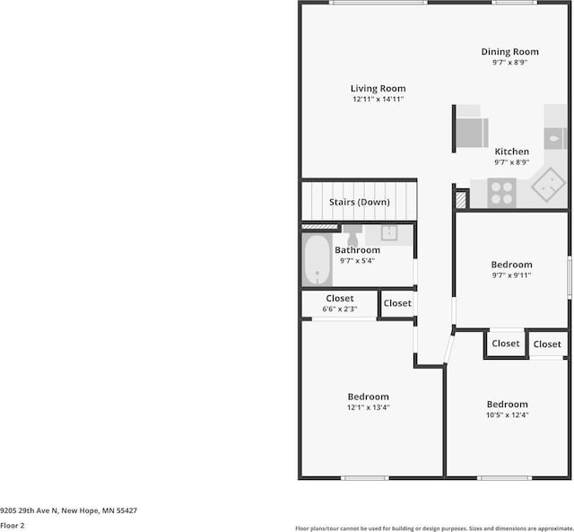 9205 29th Ave N, New Hope, MN 55427 - view of floor plan / room layout