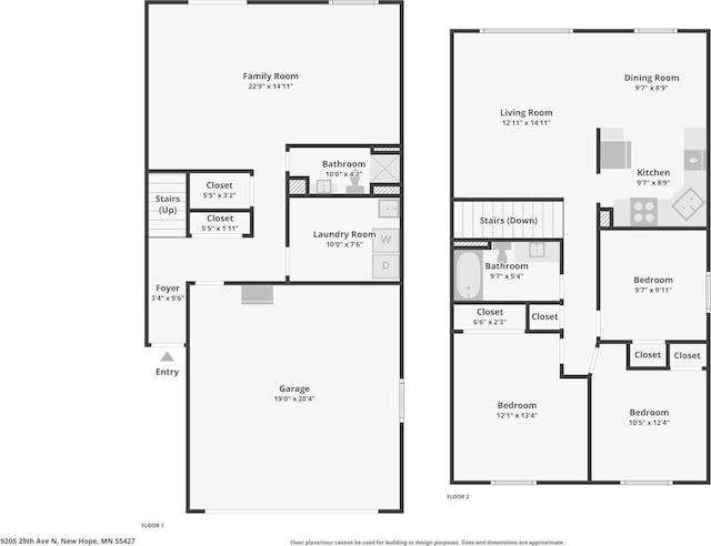 9205 29th Ave N, New Hope, MN 55427 - view of home floor plan