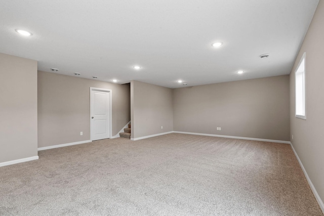 17233 61st St NE, Otsego, MN 55374 - unfurnished room featuring carpet, stairs, and recessed lighting