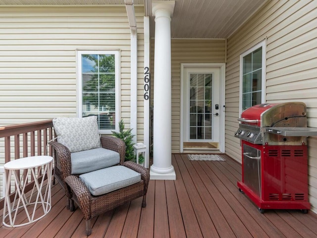 2606 Boulder Way, Burnsville, MN 55337 - wooden terrace with grilling area