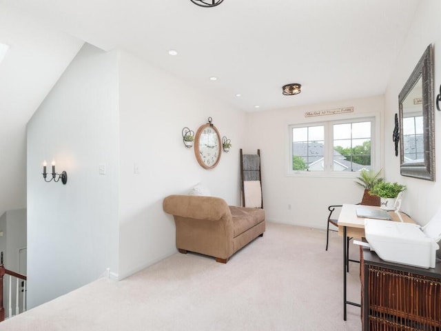 2606 Boulder Way, Burnsville, MN 55337 - sitting room featuring light carpet and recessed lighting