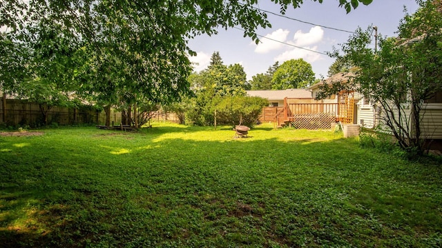 507 15th St SE, Menomonie, WI 54751 - fenced backyard with a deck